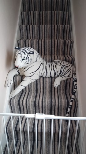 Large white tiger teddy - tiger,