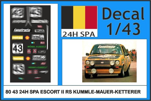 Decal 24h spa 1980 - decal,