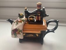 Cardew Design Mini Sewing Machine Tea Pot Collectable 1996 Old Country Roses