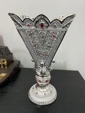 Red And Silver Bakhoor Incense Burner Fully Working Condition