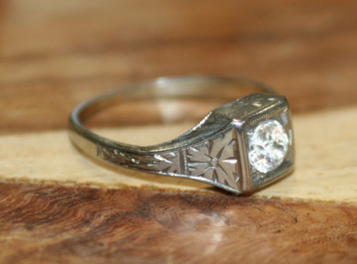 Antique engagement ring 1920s - ring,