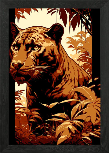 Panther pop art framed - pop,