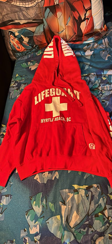 Lifeguard mens red fleece - lifeguard,