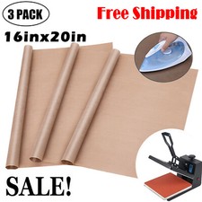 3x Heat Press Teflon Sheet Non Stick Heat Resistant PTFE Reusable 40*50cm Mat