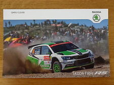 JAN KOPECKY SKODA MOTORSPORT RALLY FABIA R5 WRC OFFICIAL PHOTOCARD