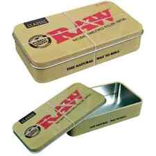 RAW  Classic Rolling Tobacco Metal Storage Tin Box Rolling Caddy Smoking Gift