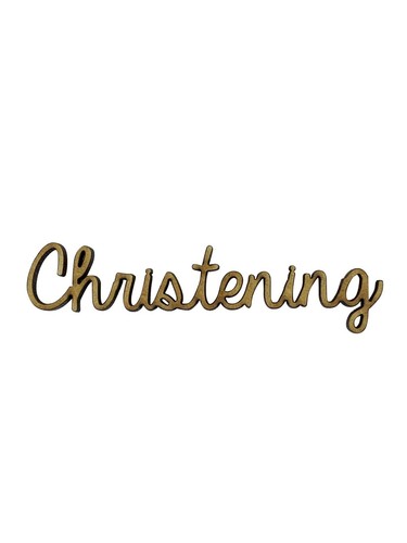 Christening words 7cm wood - 6x,