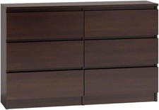 Wenge 6 Drawer Chest Wide