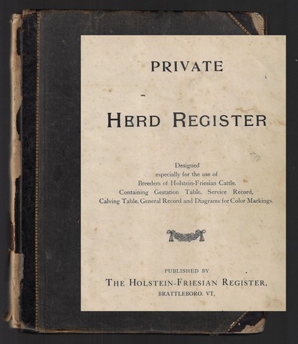 Manuscript herd register - herd,
