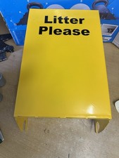 Litter Bin Rail Mountable Yellow 