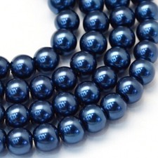 4mm 1/6" GLASS PEARL NECKLACE