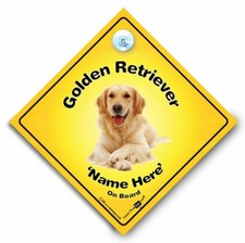 Golden RETRIEVER On Board Car