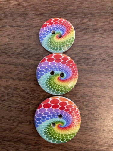 Wooden multicoloured swirl - multicoloured,