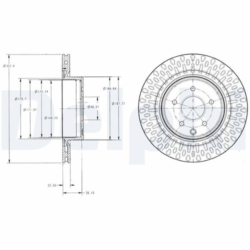 Rear brake disc delphi - brake,