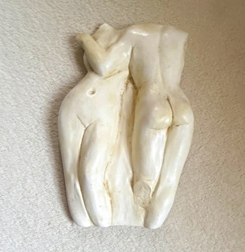White nude torso sculpture - white,