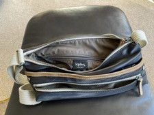 Kipling Black Soft Handbag With Brown Lining 11.5 Ins 10Ins Inc Shoulder  Strap