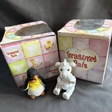 2 Vintage Treasured Pals Horny The Unicorn And Kipper The Penguin Figurines 1999