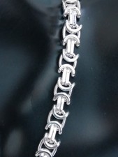 925 Silver 8mm Flat Byzantine