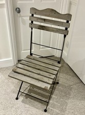 4 x Garden/Kitchen/Dining chairs, Painted Wood And Metal, Shabby Chic Style 