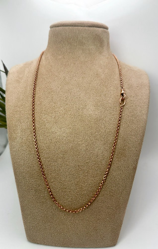 9ct rose gold - rolo, /