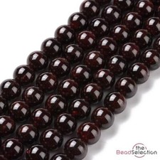 25 Dark Red Garnet Round Beads