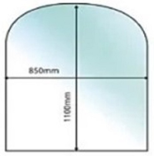 Mac glass hearth semi circle - mac, semi-circle