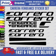 Carrera vengeance vinyl decals - vengeance,
