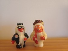 Delightful Pair of Small Hard Plastic Wombles, Orinnocho & Great Uncle Bulgaria 