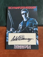 ARNOLD SCHWARZENEGGER ORIGINAL SIGNED AUTOGRAPH ACTOR TERMINATOR 2 PREDATOR COA
