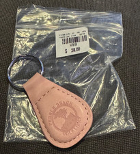 Authentic / Genuine Pink Leather Pebble Beach USA Golf Keychain Key Ring - New