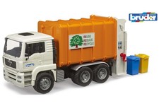 Bruder garbage truck - truck, rear