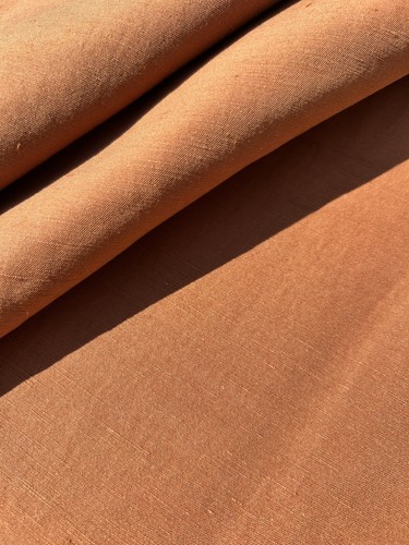 Terracotta dupion silk - terracotta,
