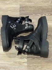 Zara black faux leather double