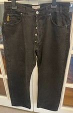 Armani Jeans J94 Men’s Black Button Fly Regular Fit Denim Jeans Size 33