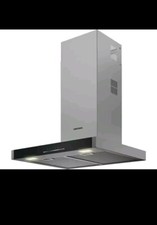 Grundig 60cm Chimney Cooker Hood Touch Control GDKP2474BBSC  Silver / Black Glas