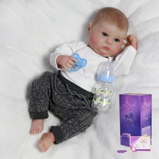 Realistic Reborn Newborn Baby Boy Dolls Full Body Vinyl Silicone Xmas Gift Bath
