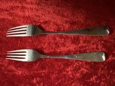 Pair Of Forks Antique Made In Denmark Solid Silver         71 grams 