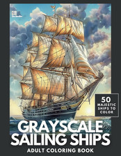 Grayscale Sailing Ships Adult