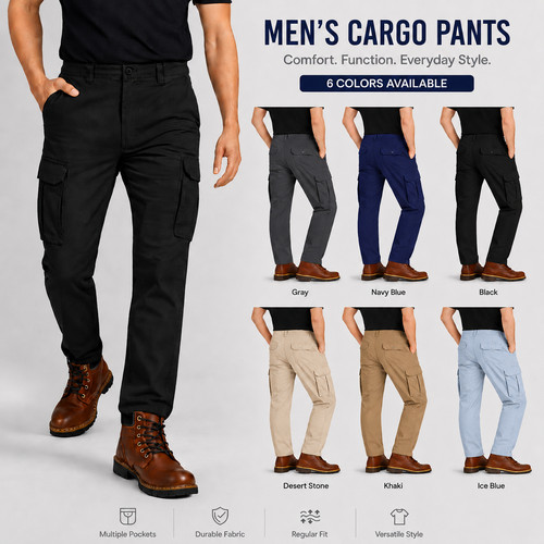 Mens cotton cargo combat - cotton,