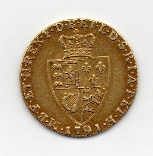1791 gold guinea - gold, guinea,