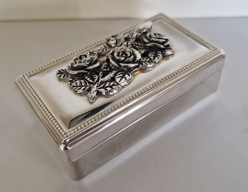 Vintage silver plated trinket - plated,
