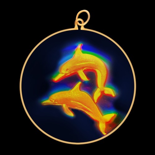 9ct gold hologram pendant - 9ct,