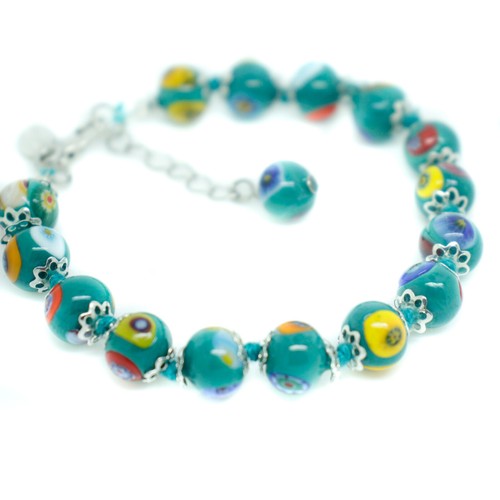 Murano glass bracelet green - glass,