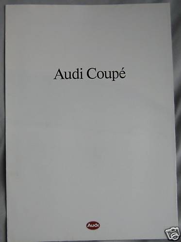 Audi coupe fold - out, brochure
