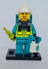 LEGO female Ambulance Paramedic minifigure & Accessories.  Ideal gift idea.