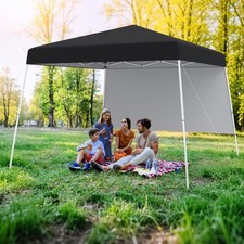 Foldable Outdoor Patio Shelter Gazebo Portable Backpack-Black