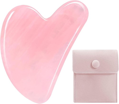Rose quartz gua sha - sha, tool