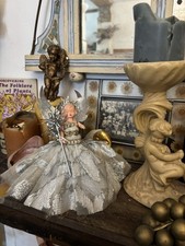 Vintage 1950s Dibro Celluloid Christmas Tree Fairy Angel Decoration