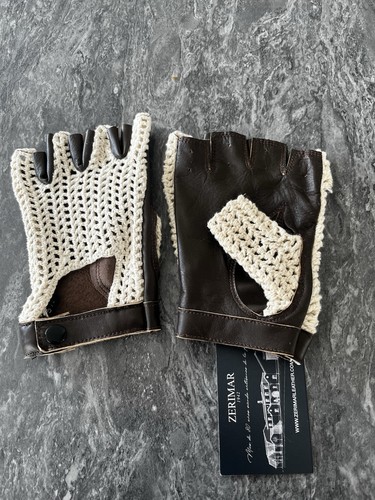 Leather crochet knit - leather, /