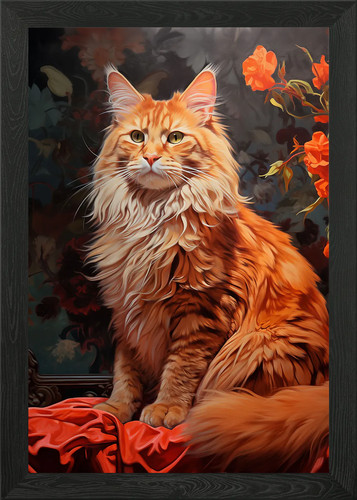 Red tabby maine coon cat - red,